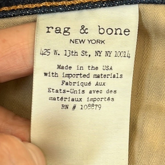 Rag & Bone Standard Issue Skinny Jean Fit 1 Men's 31 Rinse Selvedge Inseam 30.5" - Picture 12 of 15